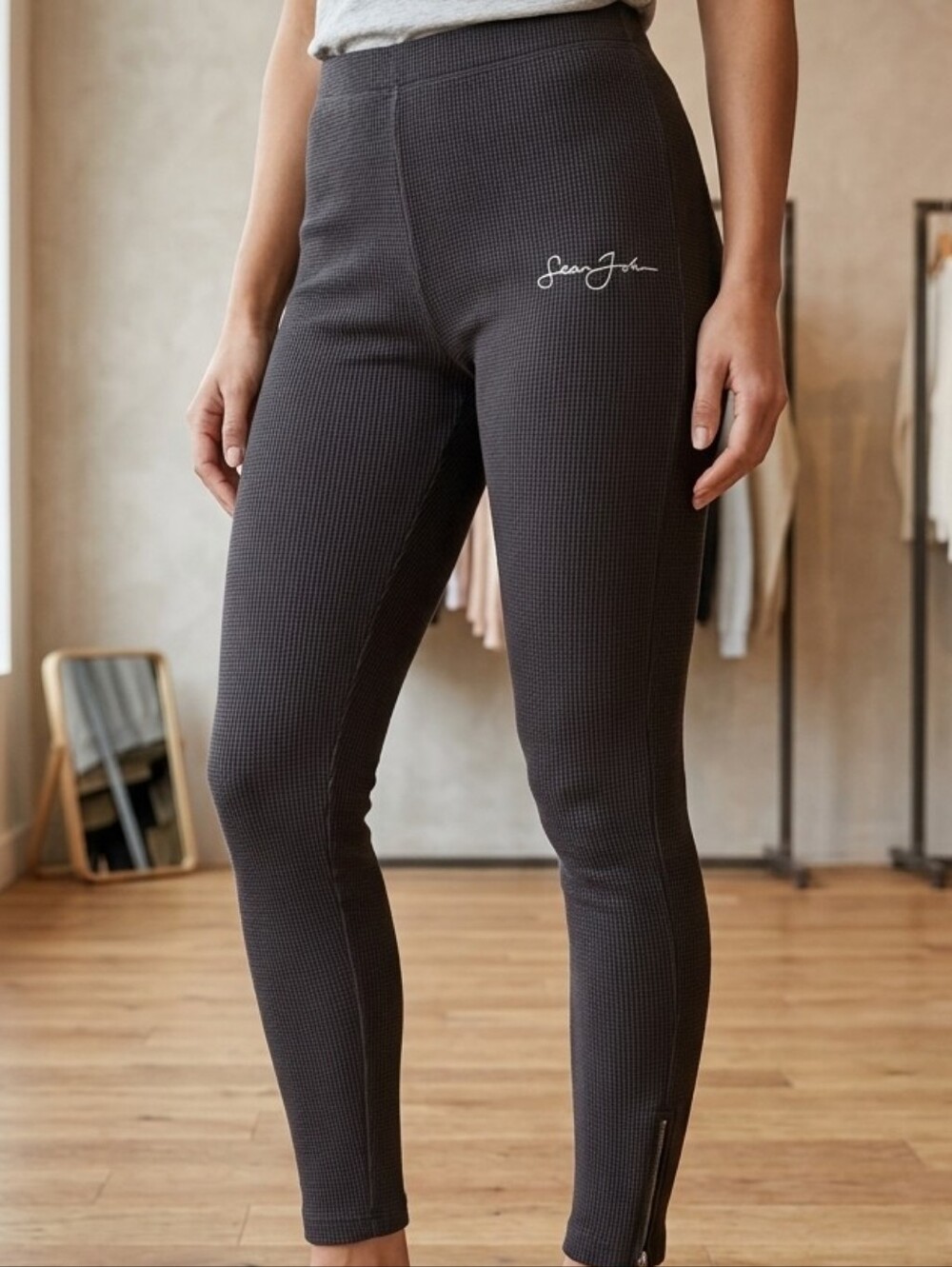 Sean John x Missguided Womens Waffle Knit Everyday Leggings Size 8. Great Cond.